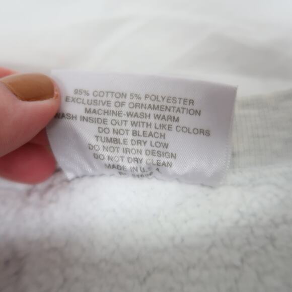 Vintage Genus Heather Grey Monroe WA Bearcats Football Team Sweatshirt - Picture 5 of 6